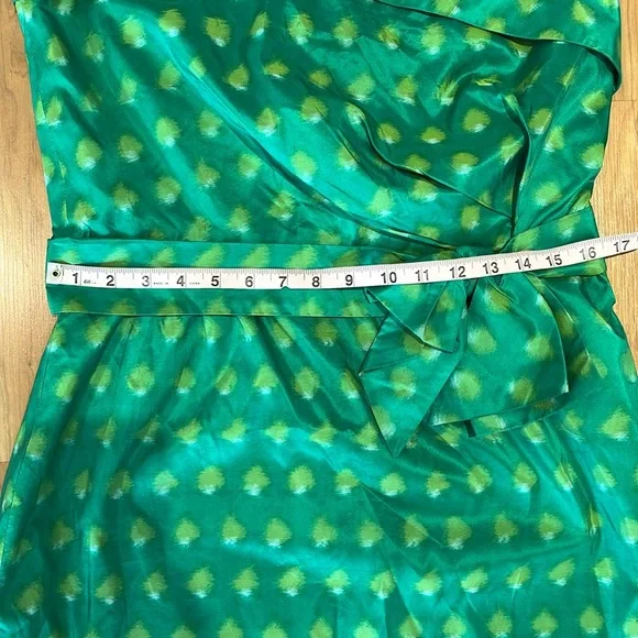 Kate Spade Kelly green strapless silk dress New York peacock way Kay 12 - Picture 11 of 14